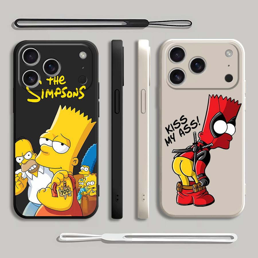 Lanyard Anime Logo - 레드 바트 심슨 폰 케이스 (애플
