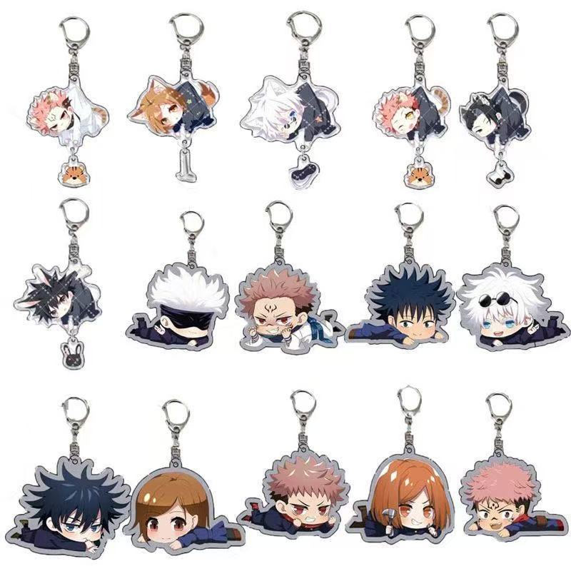 Gojo Anime Merchandise - 신상 주술회전 아크릴 키체인 귀여운 만화